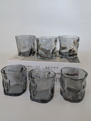Набір склянок "Хвиля" Графіт 230 мл 6 шт. 20909 фото