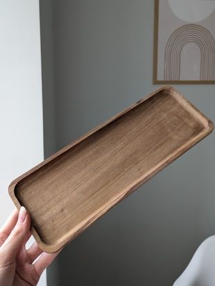 Підставка темне дерево прямокутна 29 см 5437 фото