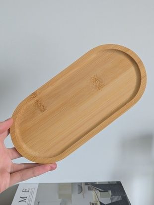 Підставка бамбукова овальна 22,5 см 1393 фото